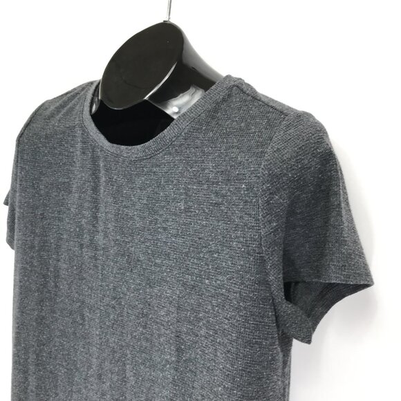 Victoria's Secret Waffle Knit Crew Neck Tee Women's Small Gray Thermal Stretch - Picture 3 of 12